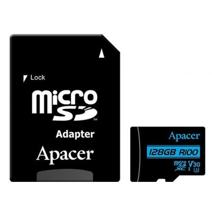  Зображення Карта пам'яті Apacer microSD 128GB C10 UHS-I U3 R100/W80MB/s + SD 